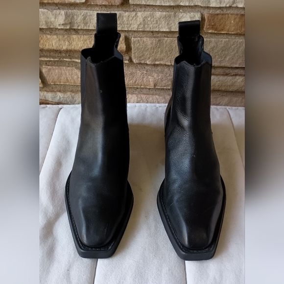 Zara Black Leather Men\'s Chelsea Boots_43